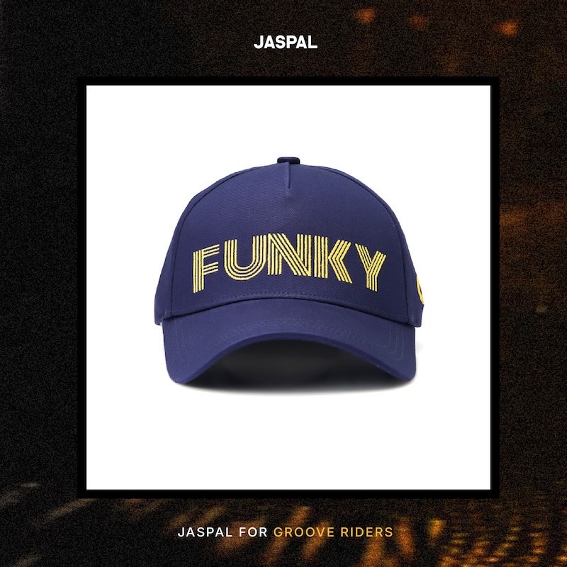 Multi-Lined Typography Funky GR Cap (NAVY)