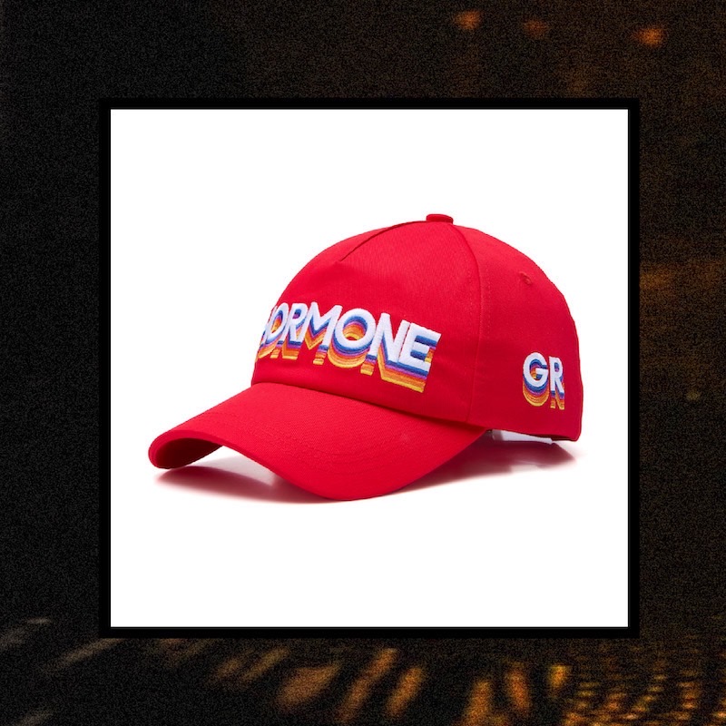 Layered Typography Hormone GR Cap (RED)