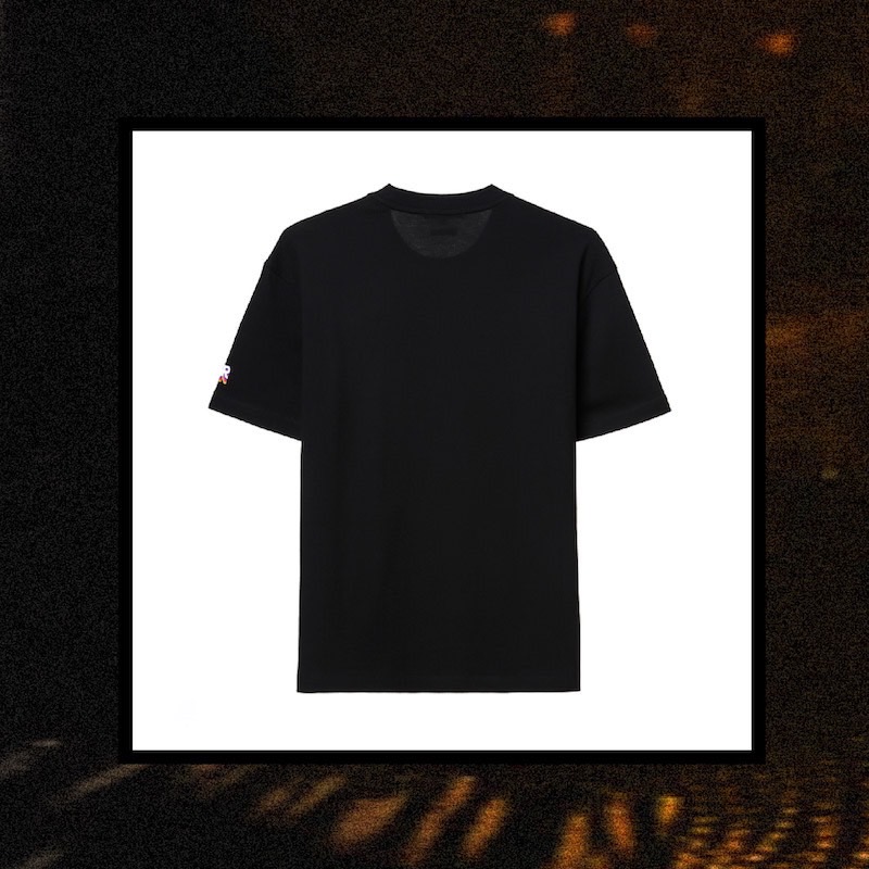 Layered Typography Typography GR T-Shirt (BLACK)